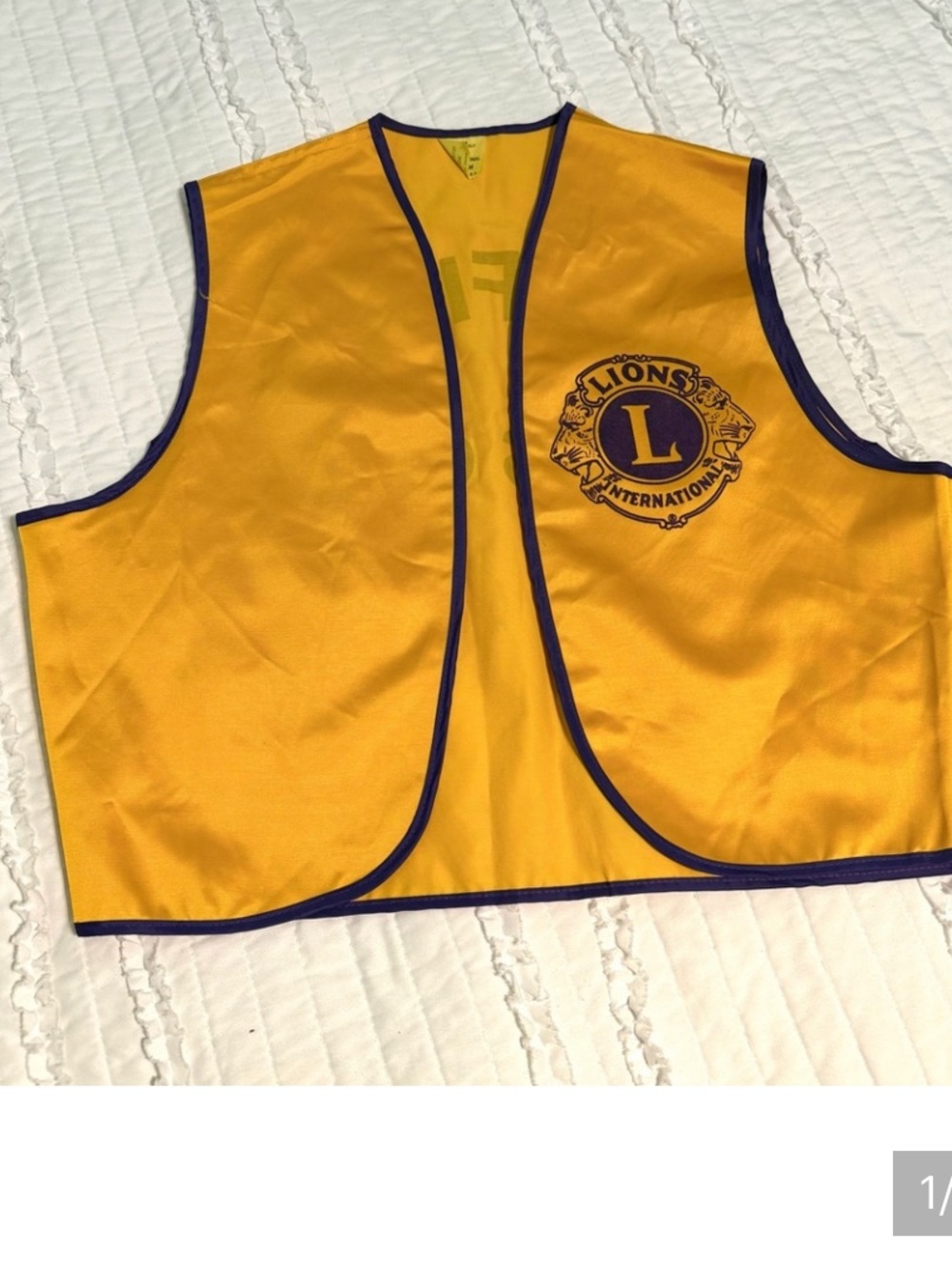 Vintage Belfield, North Dakota Lions Club International Vest Size Medium USA